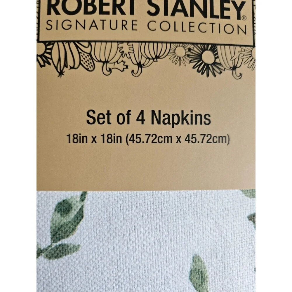Robert‎ Stanley Set Of 4 Napkins Sunflower Pattern Fall and Thanksgiving Table